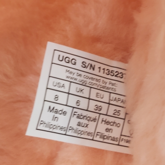 1174- UGG Fluff Yeah Slide Platform Sandals Women’s Size 8 Orange – Never Worn - Picture 11 of 12